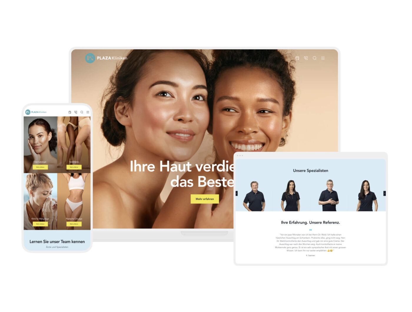 Website Relaunch Plaza Kliniken